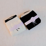 Simply Bow Black & White Sock Set