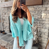 Electric Blue Calm Morning Cardigan
