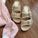 Mia Gazell Natural & White Sandal