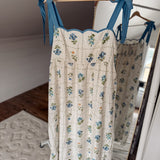 PLUS Blue Floral Tile Midi Dress