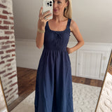 Navy Fresh Air Feelings Midi Dress