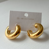 Gold All Mine J-Hoop Earring IN STORE