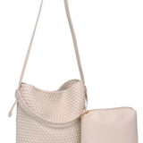 Oatmilk Edith Woven Hobo Bag
