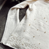Ivory Precious Pearl Crew Neck Sweater