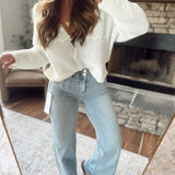 Risen Light Dart Wide Leg Jeans