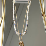 Blue Porcelain Dreams Charm Necklace