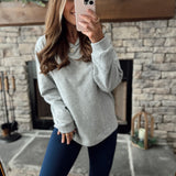 Be Real Heather Grey Oversized Buttery Soft Hoodie