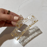 Gold Glitter Claw Clip