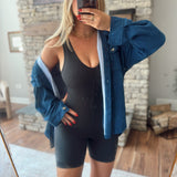 Rachel Racerback V-Neck Romper Onesie