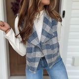 Blue Streak Plaid Vest
