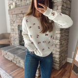Cream Fleur de Cozy Sweater