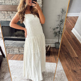 Oatmeal Lucky Dot Maxi Dress
