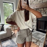 Ecru Hope Button Up Short Sleeve Cardi