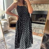 Black Simply Polished Midi Dress