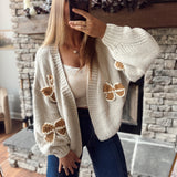 Tan Pretty in Knots Cardigan