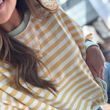 Yellow & Mint Striped Vail Top
