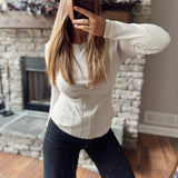 Beige Krista Pleat Detail Top