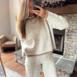 The Melange Form Contrast Sweater