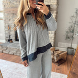 Heather Gray Line It Up Top