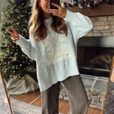 Light Blue Evergreen Charm Sweater
