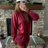 Dark Rose Scuba Relaxed Crew