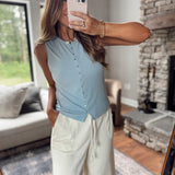 Cloud Brynn Knit Button Up Tank