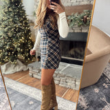 Oxford Plaid Mini Dress