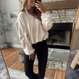 Rose Water Bounce Hem Top