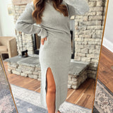 Heather Gray Grace Sweater Maxi Skirt