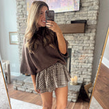 Chocolate Harvest Kiss Mini Skort