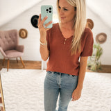 Sweet Sun Burlwood Shortsleeve Sweater