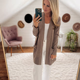 Mocha Basic Open Cardigan IN STORE