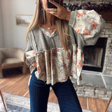 Green Cut & Sew Patch Sweater