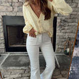 Risen Cream HR Flare Patch Pocket Denim