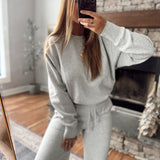 Heather Gray Raw Edge Burnout Sweatshirt