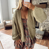 Olive Evren Chunky Knit Cardigan
