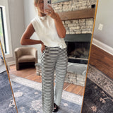 White Scalloped Knit Sweater Vest