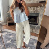 Cream Ditzy Blue Nile Barrel Pants