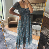 Moss & Meadow Puff Sleeve Midi