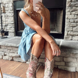 Mauve Tapestry Brilee Boot