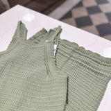 Thriving Sage Tie-Back Sweater Midi