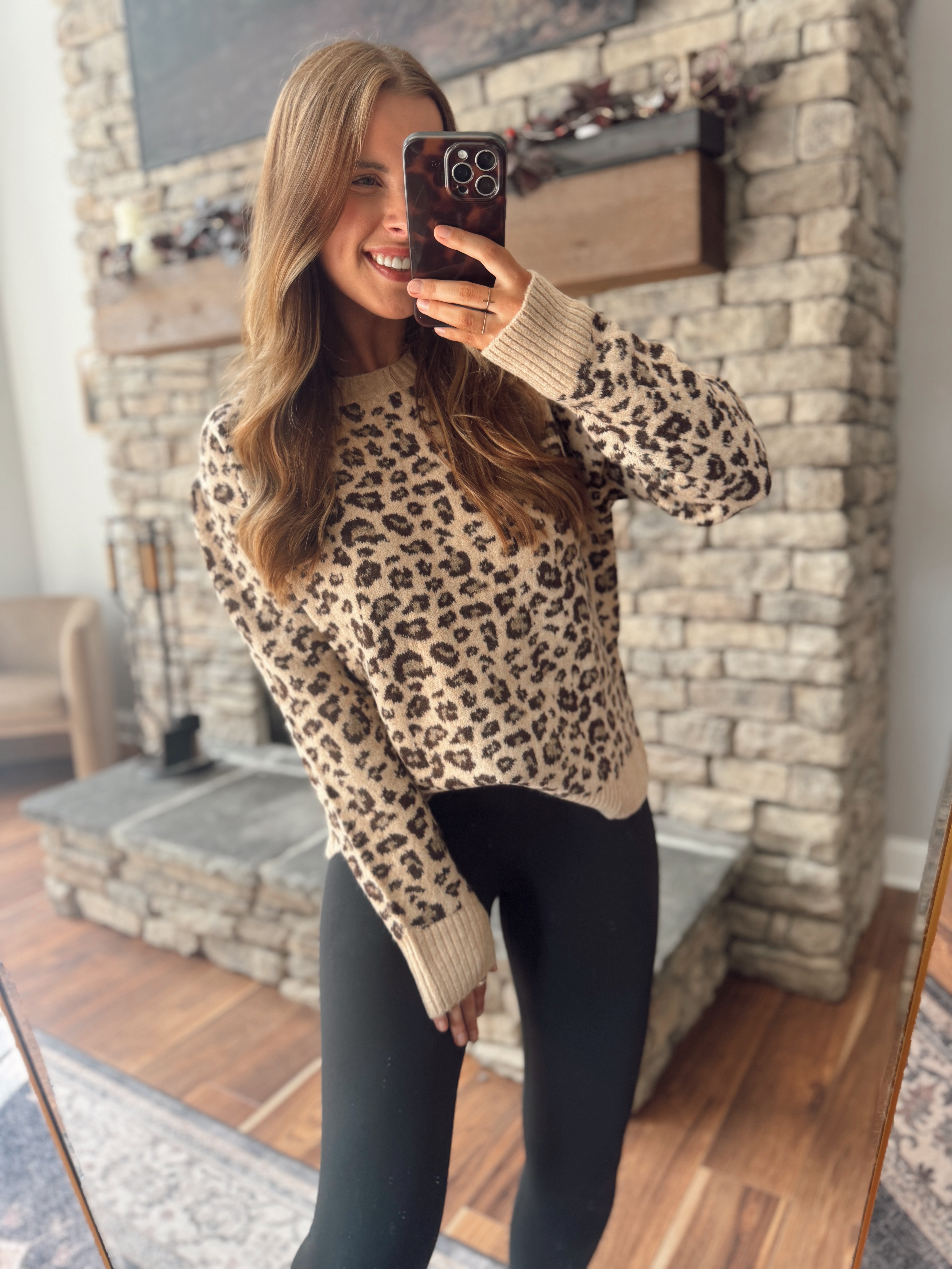 Brown Spot On Style Sweater