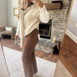 Mica Tabacco Brown Straight Denim