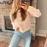 Pink Ribbon Charm Sweater