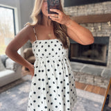 White Dot Your Day Mini Dress
