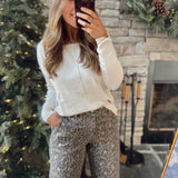 Sand Beige Eva Front Seam Sweater