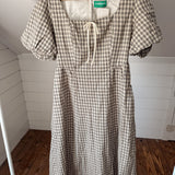 Ecru & Black Cyla Midi Dress