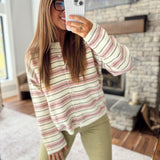 Ivory & Light Pink Snowfall Cardigan
