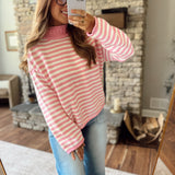 Pink & White Jonita Sweater