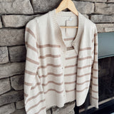 Layered in Stripes Cami and Cardigan Set